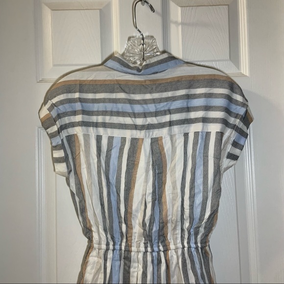 NWT Japna Multicolor Striped Button front Short Sleeve Dress XS - Picture 10 of 11